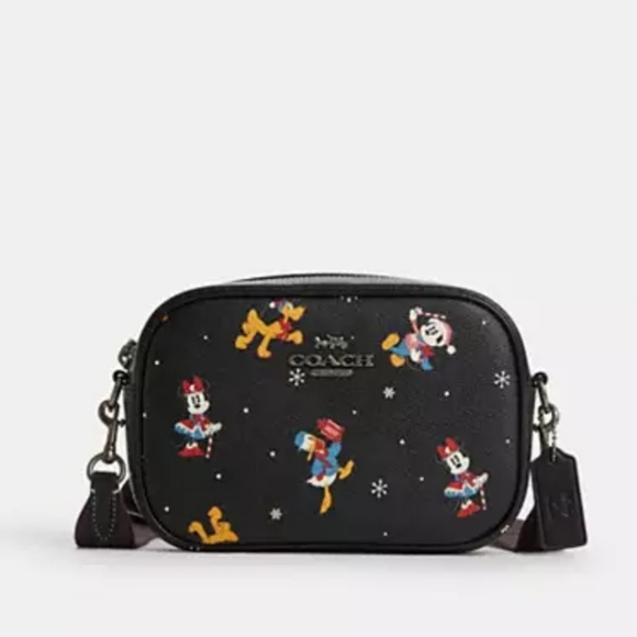 Coach  Disney X  Mini Camera Crossbody With  Holiday Print - Picture 1 of 16